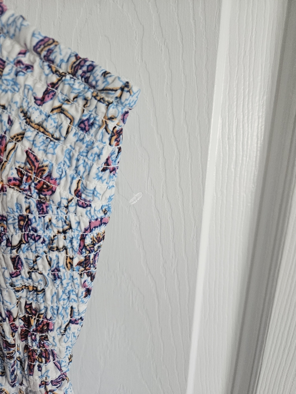 NWOT Target X Roller Rabbit Sketched Floral Tiered Maxi Dress With Tie Straps - Picture 9 of 10